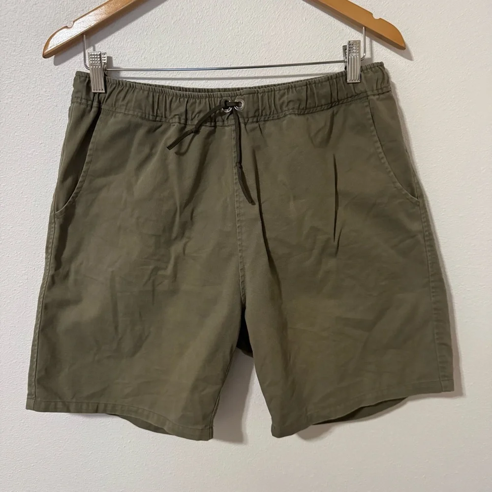 Freeman Hosta Short Army Green Cotton Sanded Twill Drawstring Minimalist USA-L